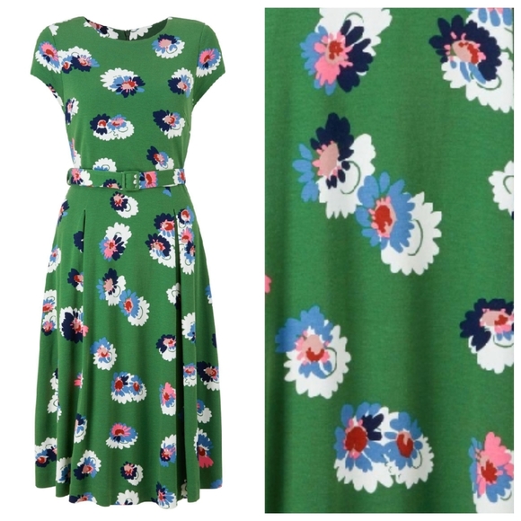 Boden Dresses & Skirts - NWT Boden 4 4R Aida Ponte Knit Belted Floral Dress